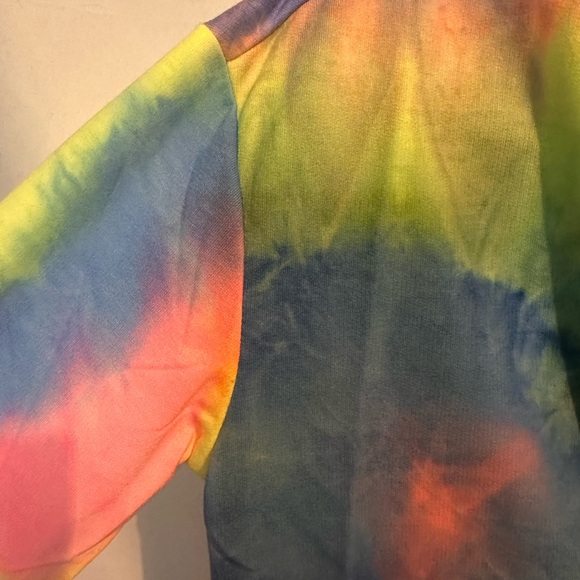 Rose Velvet Pastel Tie-Dye Top in Yellow, Pink & Blue - Picture 5 of 9